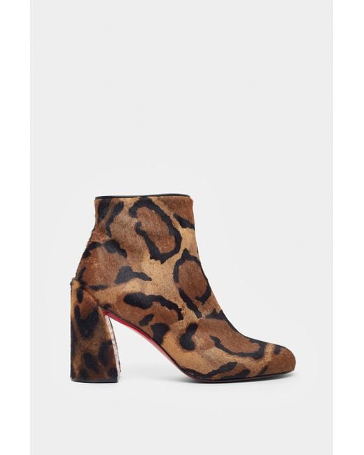 Christian Louboutin Brown Jane 85 Leopard Ankle Boots
