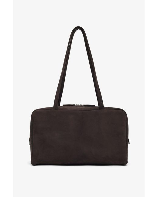The Row Black Astra Bowling Dark Brown Shoulder Bag
