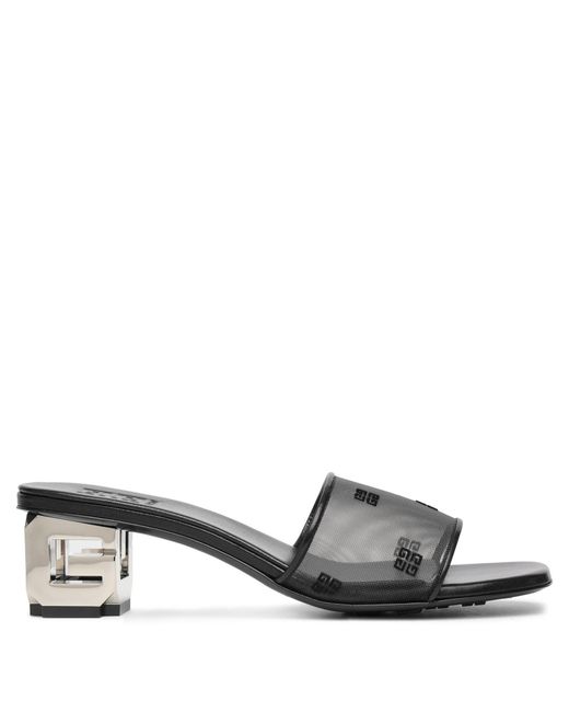 Givenchy Gray G Cube 45 Mesh Mule Sandals