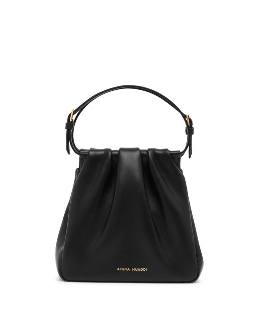 AMINA MUADDI Vittoria Black Leather Bag