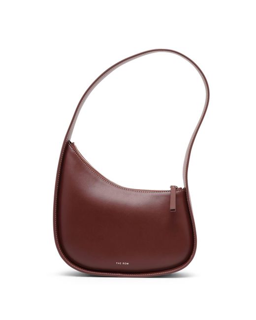 The Row Purple Half Moon Red Leather Shoulder Bag