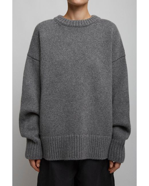 The Row Gray Ophelia Grey Wool Cashmere Sweater