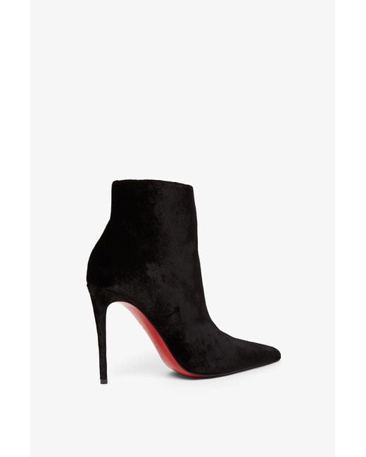 Christian Louboutin Kate Max 100 Black Velvet Boots