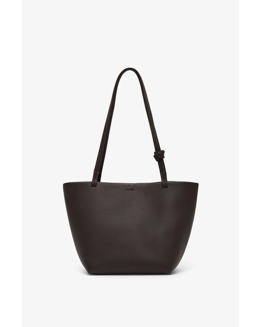 The Row Black Medium Park Tote Dark Brown Bag