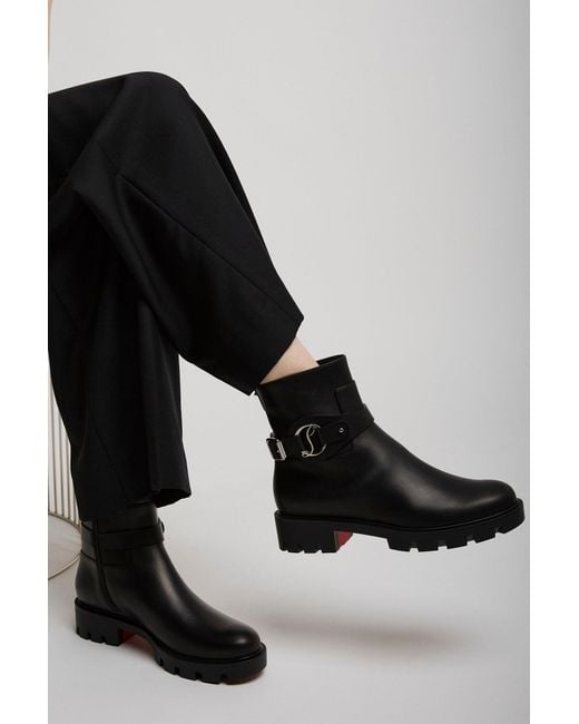 Christian Louboutin Dianouchette Black Leather Boots
