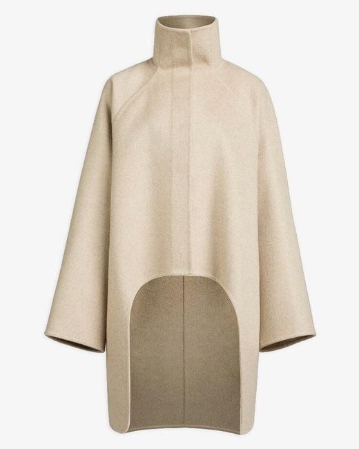Alaïa Natural Beige Double Face Cashmere Coat