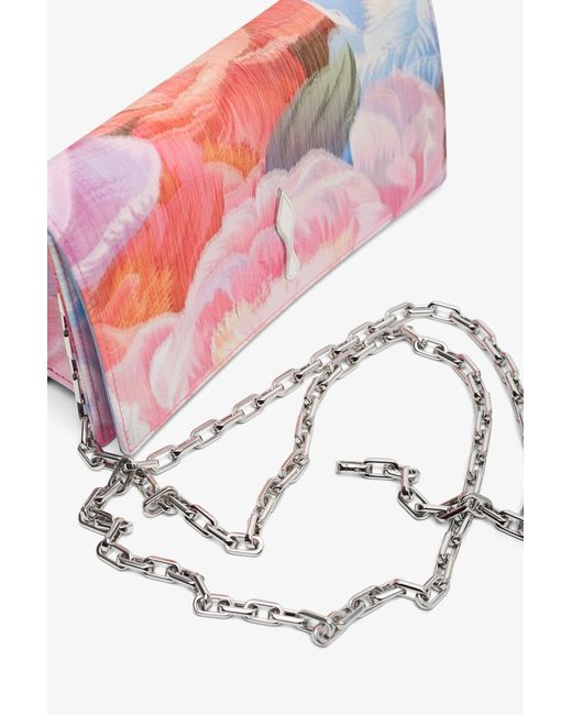 Christian Louboutin Pink Bettina Flower Satin Clutch