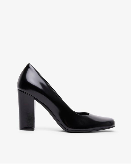 The Row Black Penelope High Leather Pumps
