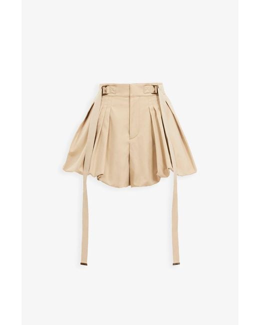 Chloé Natural Pleated Shorts
