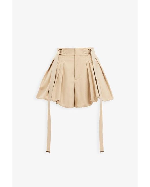 Chloé Natural Pleated Shorts
