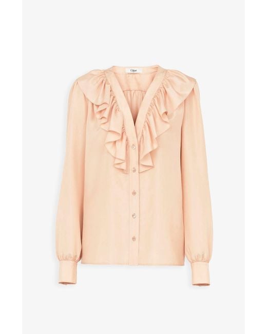 Chloé Multicolor Biscuit Pink Blouse