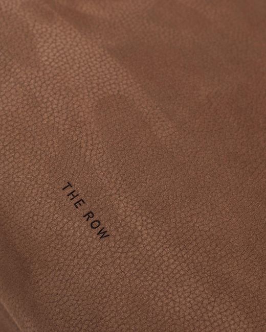 The Row Brown Agnes 15 Beige Suede Bag