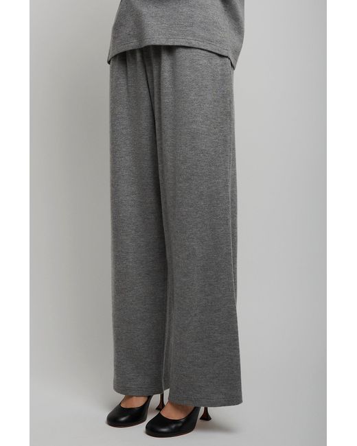 The Row Gray Lanuit Grey Melange Cashmere Pants