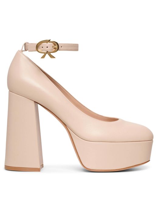 Gianvito Rossi Manila Beige Platform Pumps in Natural Lyst