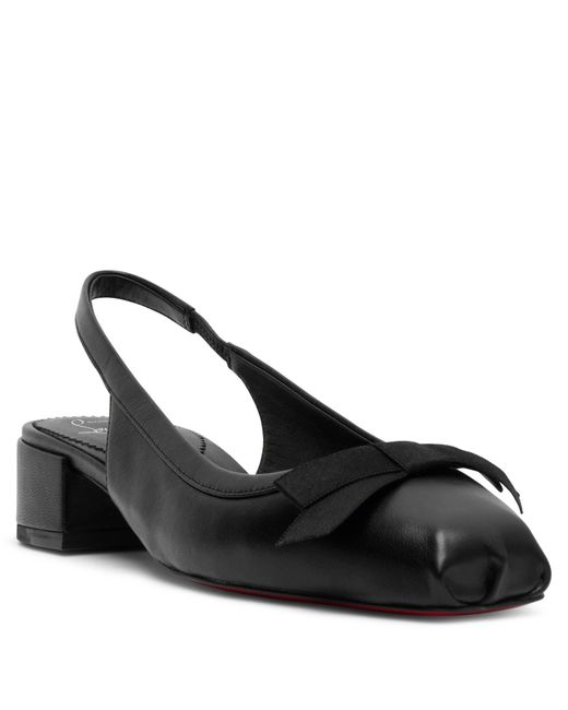 Christian Louboutin Mamaflirt Black Leather Sling Pumps