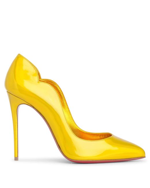 Christian Louboutin Hot Chick 100 Patent Psychic Yellow