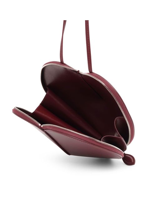 Alaïa Purple Le Coeur Dark Red Leather Crossbody Bag