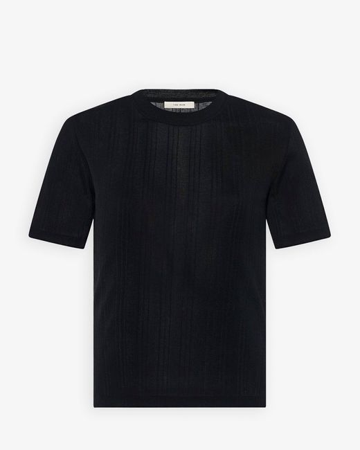 The Row Etina Black Jersey T-shirt