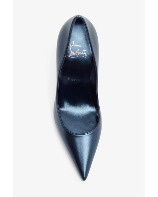 Christian Louboutin Miss Z 100 Blue Laminated Nappa Pumps