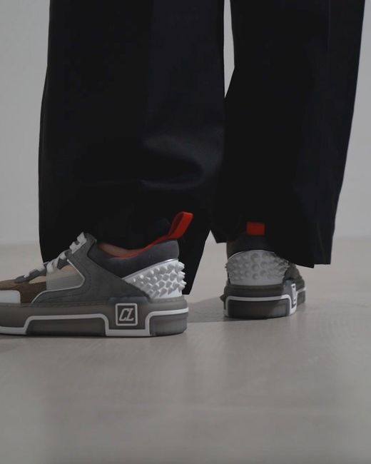Christian Louboutin Gray Astroloubi Grey Suede Sneakers