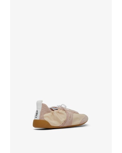 Chloé White Chloe Kick Blushy Beige Sneakers