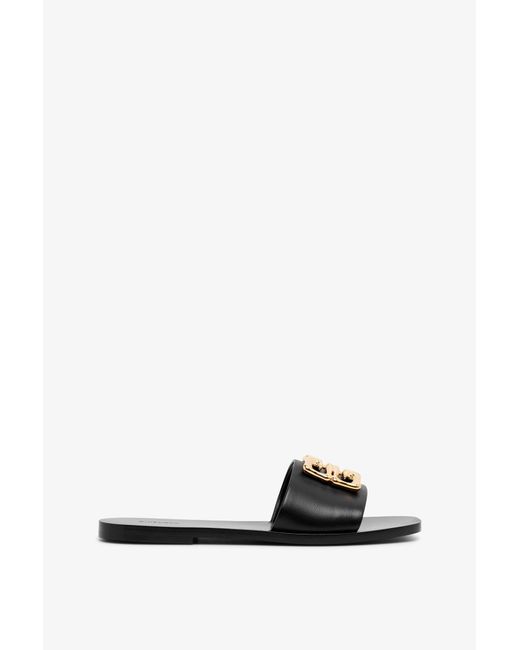 Givenchy 4g Black Flat Slides