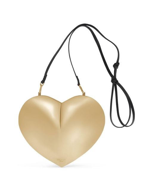 Alaïa Natural Le Coeur Gold Metal Crossbody Bag