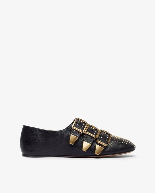 Chloé White Susan Black Flats