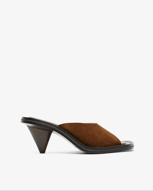 Phoebe Philo Multicolor Strap 95 Khaki Mules
