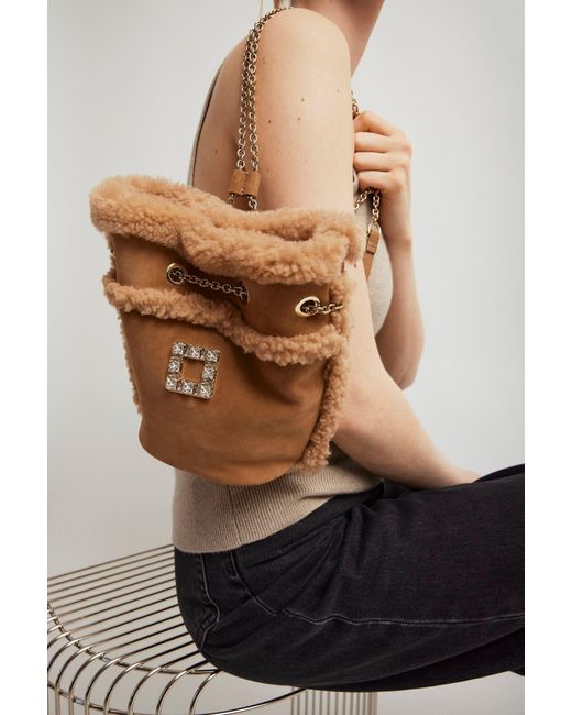 Roger Vivier Multicolor Tres Vivier Shearling Back Pack