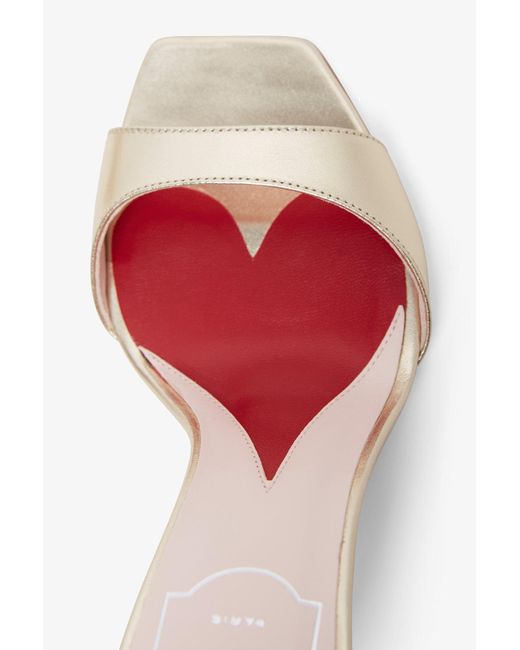 Roger Vivier Vivier Marlene 100 Embellished Gold Sandals in