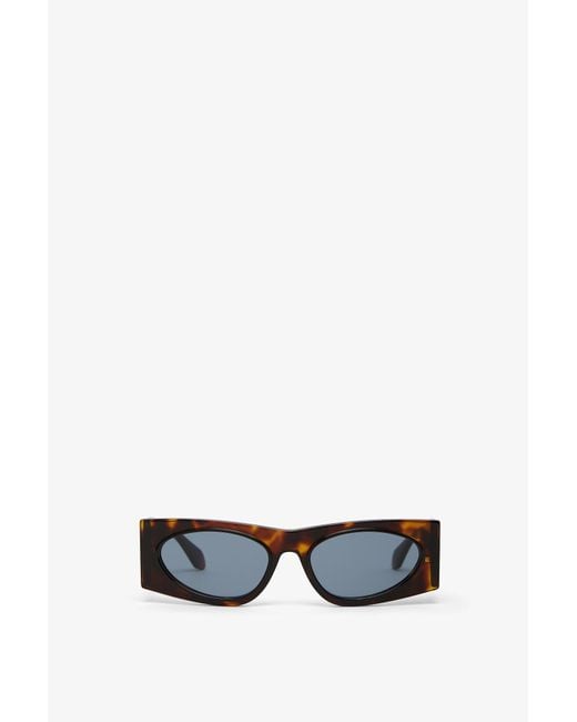 Alaïa White Cat Eye 85 Brown Sunglasses