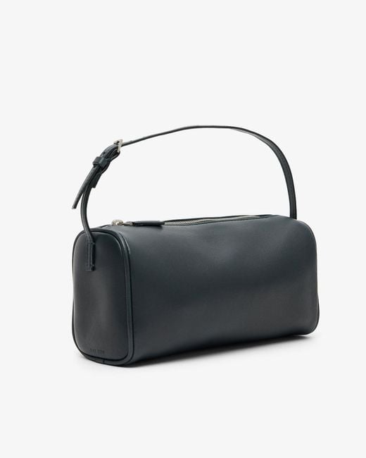 The Row Black 90's Dark Green Small Grain Leather Bag