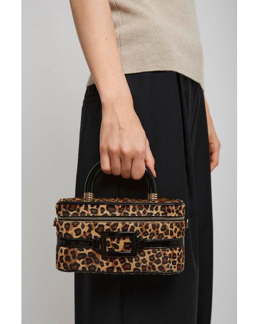 Roger Vivier Multicolor Belle Vivier Vanity Leopard Mini Bag
