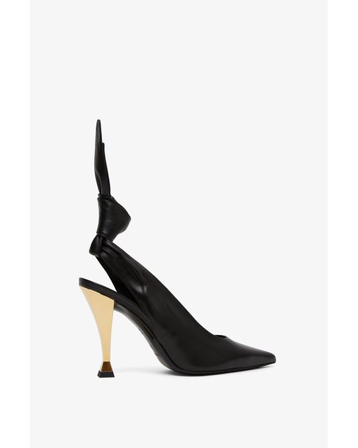 Givenchy Black Beauw Leather Slingback Pump
