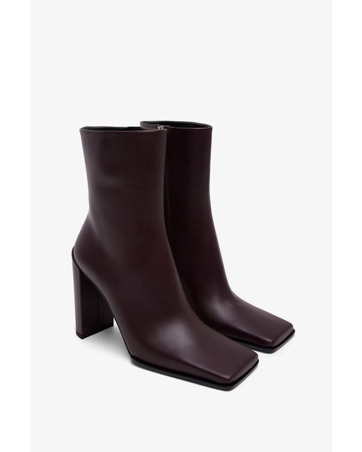 Alaïa Square 90 Brown Ankle Boots