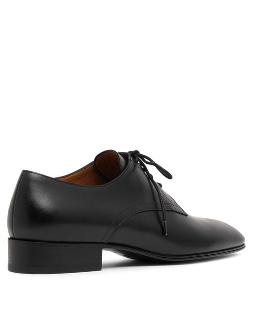 The Row Kay Oxford Black Lace-up Flats