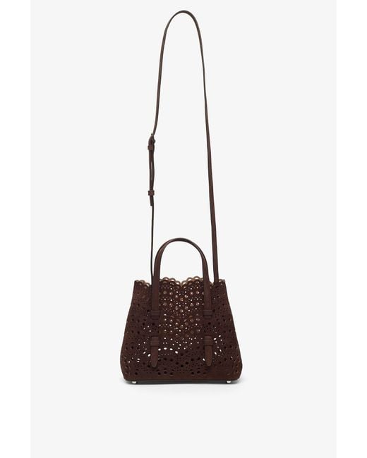 Alaïa Multicolor Mina 20 Vienne Vague Brown Tote Bag