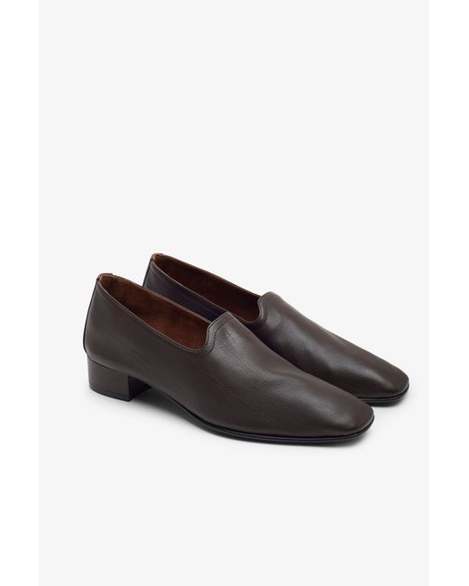 Herbert Levine Black 30 Soft Leather Dark Brown Loafers