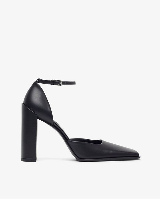Alaïa White Square 90 Black Pumps