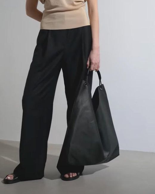 The Row Bindle 3 Black Leather Shoulder Bag