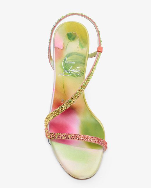 Christian Louboutin White Rosa Z Strass Sandals