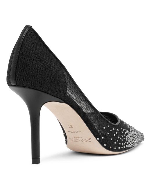 Jimmy Choo Love 85 Black Glitter Pumps Lyst UK