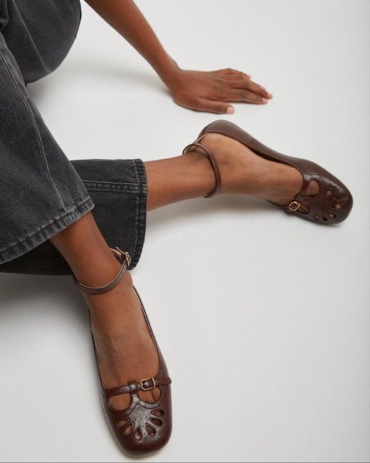 Chloé White Misty Dark Purple Ballerinas