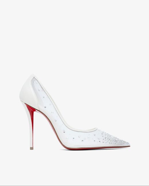 Christian Louboutin White Miss Z 100 Degrastrass Pumps