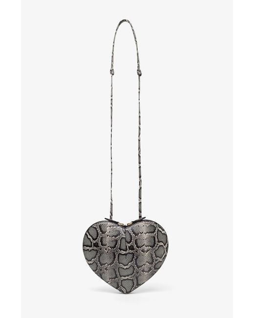 Alaïa Black Python-Print Le Cœur Bag