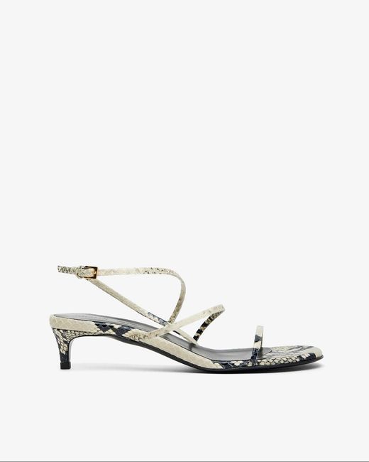 Khaite White Loop 35 Kitten Heel Sandals