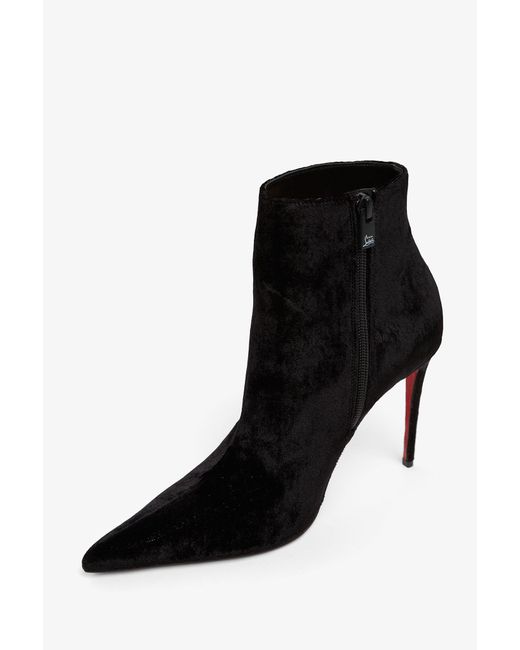 Christian Louboutin Kate Max 100 Black Velvet Boots