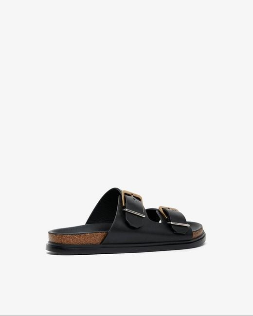 The Row White Buckle Slides