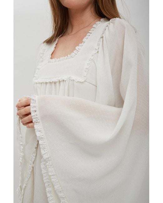 Chloé Fluid Silk Crepon Mini Dress in White | Lyst UK